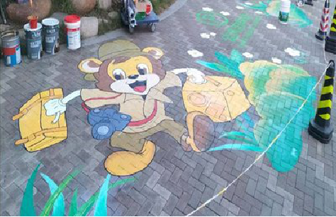 金华夏季画地面彩绘会遇到的问题